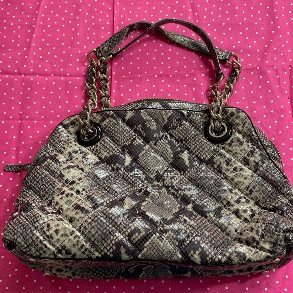 Kate Spade Gold Coast Georgina Snakeskin Quilted Chain Strap - Picture 3 of 14